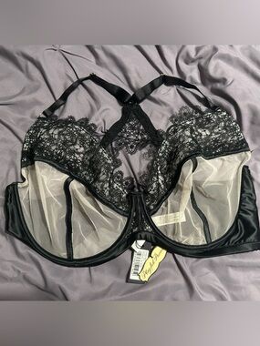 Playful promises- 44I-Anaise Black Racer Back Balcony Bra
